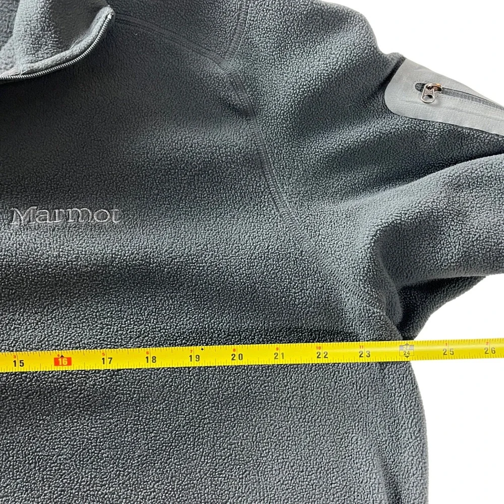 Marmot‎ Polartec Fleece Pullover Gray Quarter Zip Relaxed Outdoor XXL